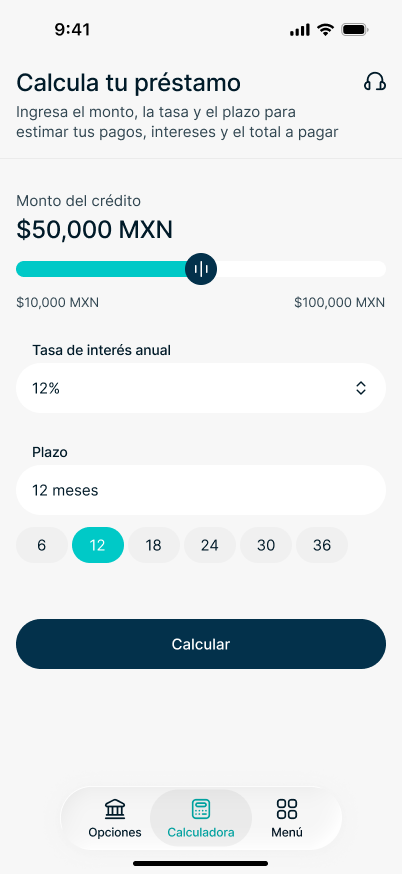 Calculadora de pagos del préstamo